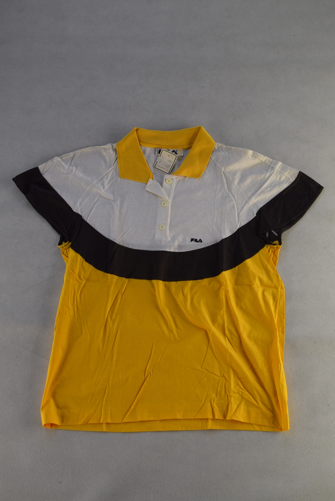 FILA Polo T Shirt Top Maglia Jersey Maglia Vintage Tennis anni 80 90 Italia 44 NUOVA