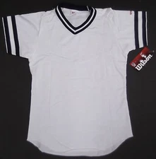 Wilson A4795 White V-Neck Throwback Jersey Youth (WNWN)