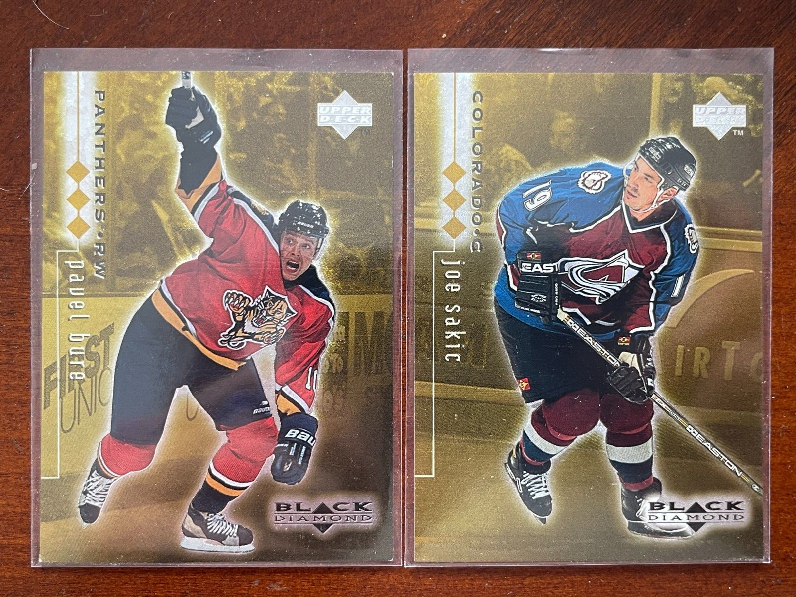 1998-99 UD Black Diamond  Joe Sakic #625/1000 & Pavel Bure #397/1000 Triple