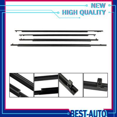 #ad For 2010 2015 Toyota Prius Car Window Outside Pressure Strip Black Rubber 4pcs $34.18