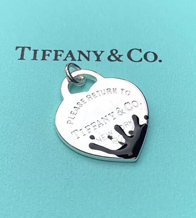 Tiffany 925 Silver Heart Splash Charm 