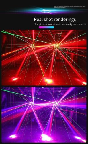 DJ Lights 6 Arm Bee Eyes LED Beam Moving Head Light G Laser Effects DMX Lighting - Picture 6 of 6