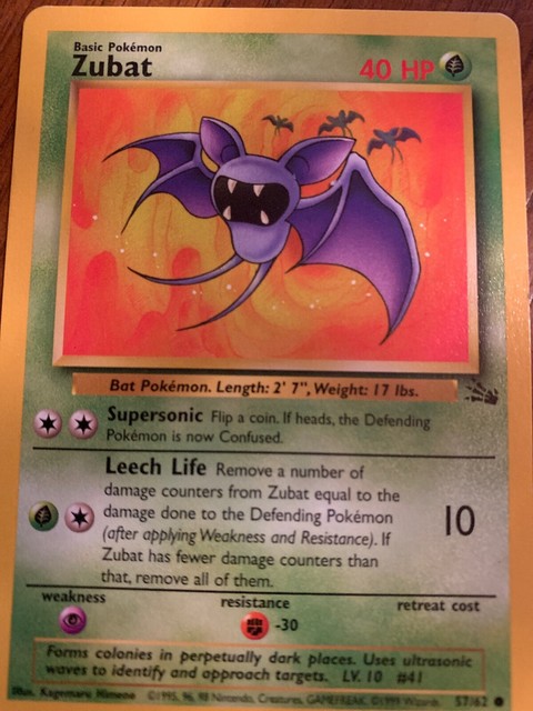 Rare 1995 Zubat Pokemon Card EBay