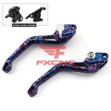For XR 125 2003-2008 FXCNC CNC 3D Rhombus Camouflage Brake Clutch Lever 07 06 05