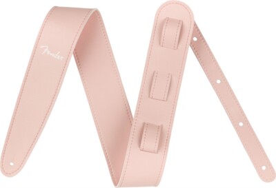 NEW Fender Vegan Leather Guitar Strap - SHELL PINK, #099-0647-056