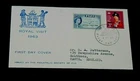 FIJI 1963 ROYAL VISIT FIRST DAY COVER TO UK  EX COND