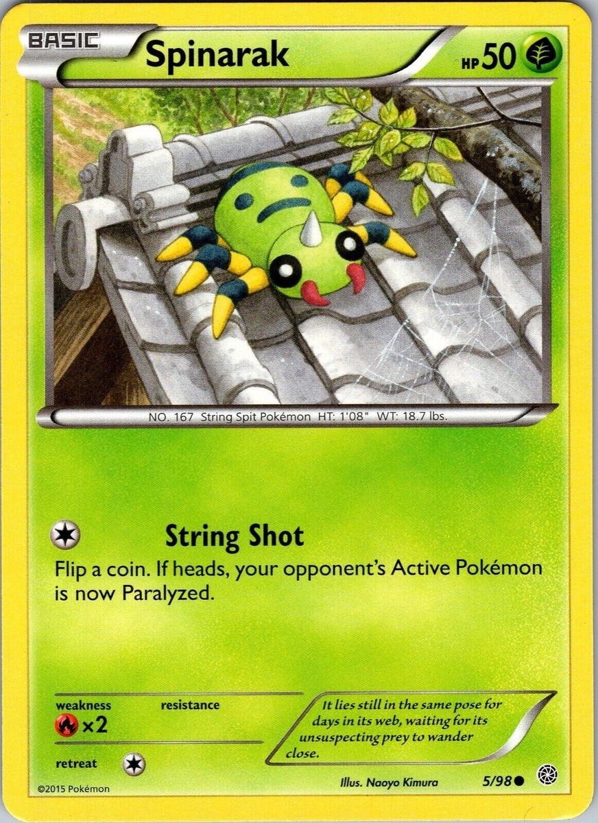 ポケカ　パラパック Pokemon TCG Spinarak XY Ancient Origins 5/98 Regular Common Card