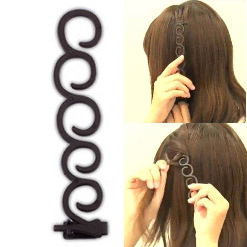 1 Set Magic Hair Twist Centipede Styling Braid Clip Stick Bun Maker DIY Tool  | eBay