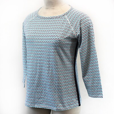 T b TALBOTS Plus Cotton Blend Floral Scoop NECK PULLOVER Top 3X