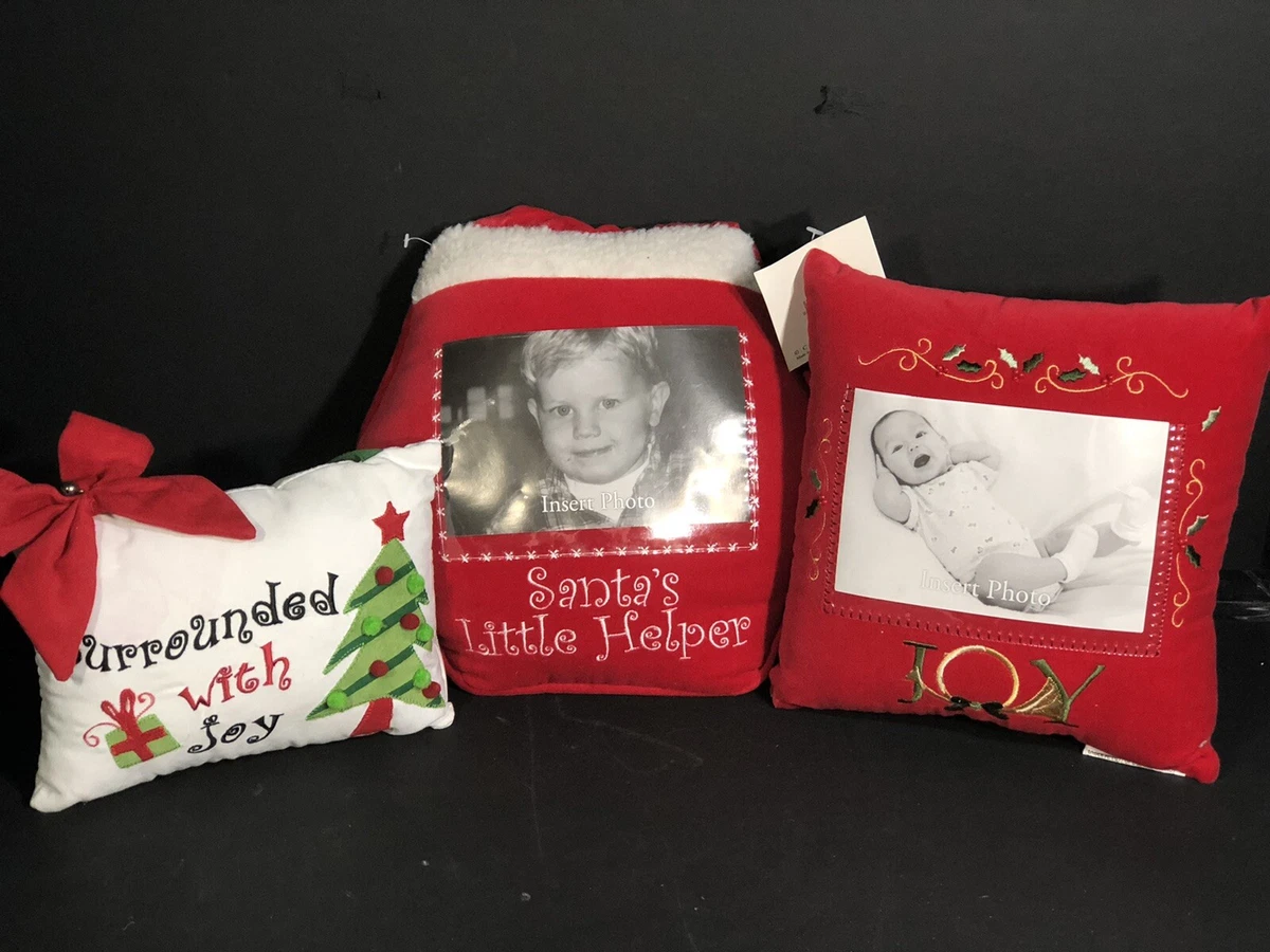Red White Christmas Pillows Set Of 3 Square Octagon Rectangular 3