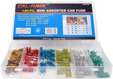 120-Pc Mini Car Fuse Assortment 5,7.5,10,15,20,25,30 Amp, CAPCFM