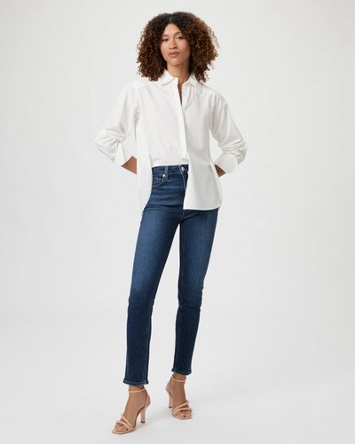 Neu mit Etikett Paige Denim Gemma Damenjeans hoher Bund Zigarettenbein Größe 32 in Skizzenbuch - Bild 4 von 21