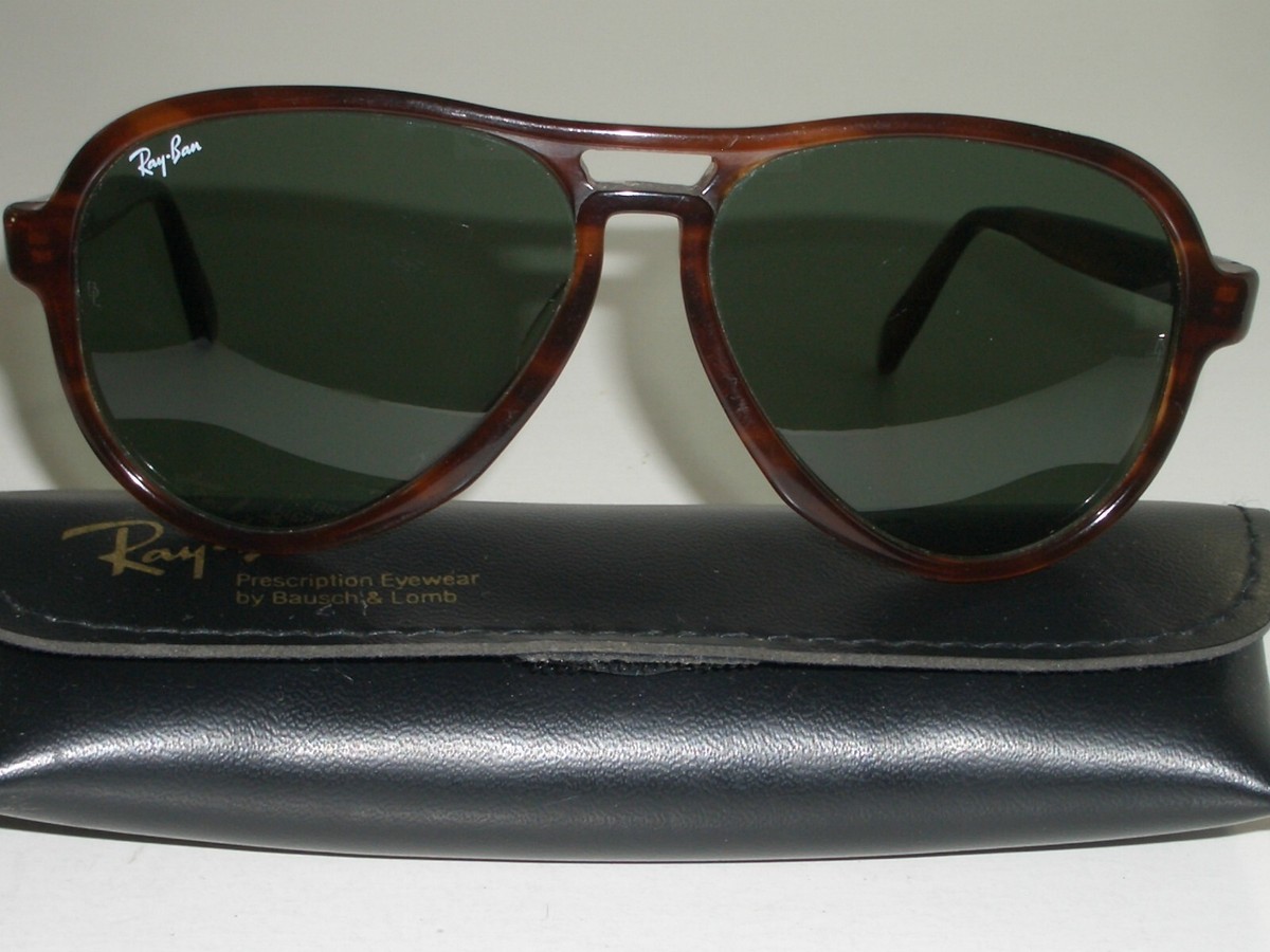 58mm VINTAGE B&L RAY-BAN USA G15 UV TORTOISE ACETATE VAGABOND