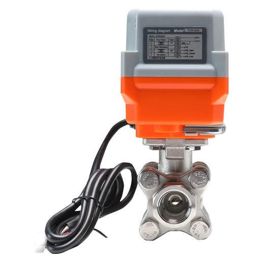 Valvola a sfera elettrica controllo integrale proporzionale 1/2"-2" 0-10V 24V ritorno automatico - Foto 6 di 8