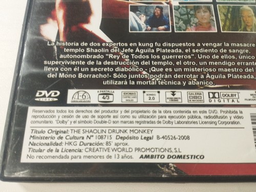 La Furia de Shaolin Elton Chong Kung Fu - DVD Region All Español Ingles - Imagen 3 de 4