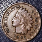 1895 Indian Head Penny/Cent (XF : 1.5 diamonds) : Comb. Shipping