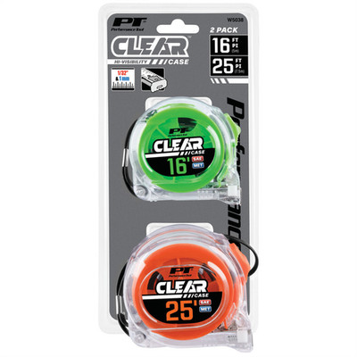 Wilmar Corp / Performance Tool 2 pc Clear Tape Measure Set