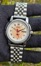 Vintage Citizen Automatic Transparent Back men Steel Day Date 21 Jewels Watch