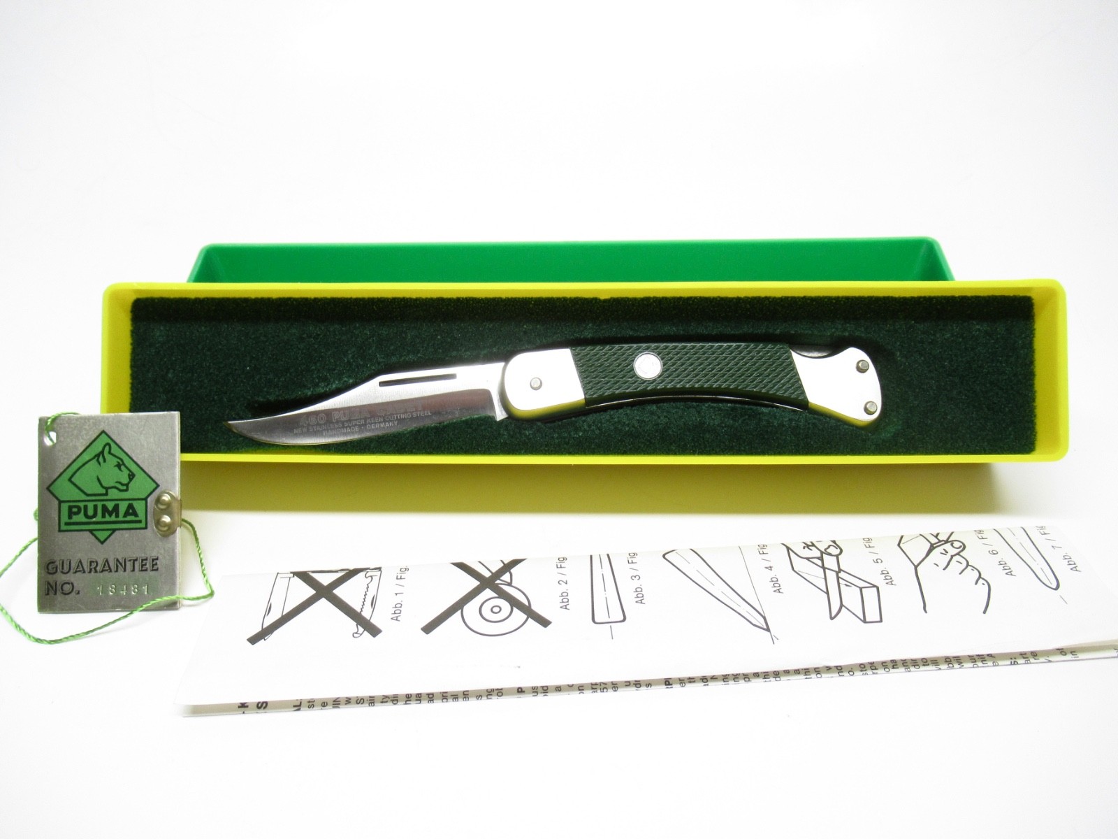 PUMA 465 1984 CADET KNIFE IN ORIGINAL BOX WITH CERT MINT CONDITION