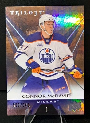 2016-17 Upper Deck Trilogy Rainbow Blue #25 Connor McDavid /849 NFL OIlers