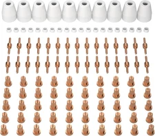 ARCCAPTAIN 110PCS PT31 Plasma Cutting Consumables Fit CUT-45 110pcs, Pt31 