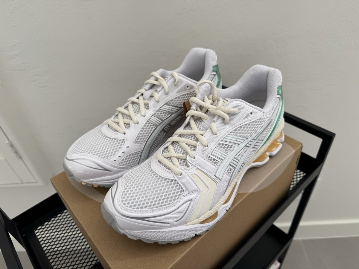 ASICS Gel-Kayano 14 White Mint Gold 1203A537-107 Mens Size 9.5