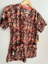 NEW Carhartt Force Cross Flex Short Sleeve Medical Scrub Top Women  s Sz XS