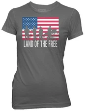 Ranger Up Women's Land of the Free T-Shirt - 2XL - Gray