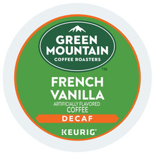 Green Mountain French Vanilla DECAF Flavored Coffee 1 Box of 24 K-Cups