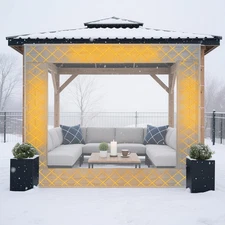 8 X 8 Ft Thermal Insulated for Patio Pergola Porch Gazebos Balcony Outdoor Winte