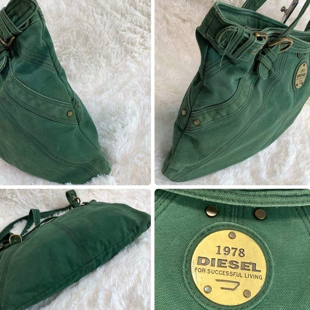 DIESEL tote Bag Grunge archive vintage y2k canvas green japan rare