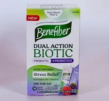 Benefiber Dual Action Biotic Plus Stress Relief 18 Mixed Berry Best Before 2/26
