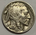 1937 - Buffalo Nickel - Full Date Exact Coin Imaged #BF27