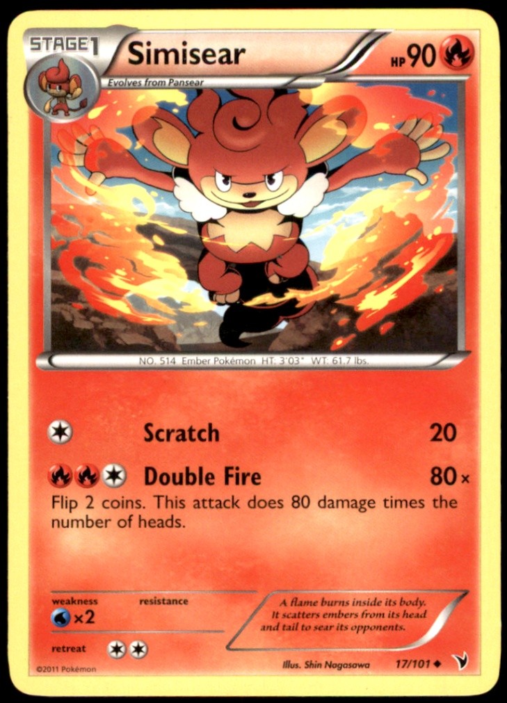 Simisear 17/101 Noble Victories Regular HP Pokemon TCG