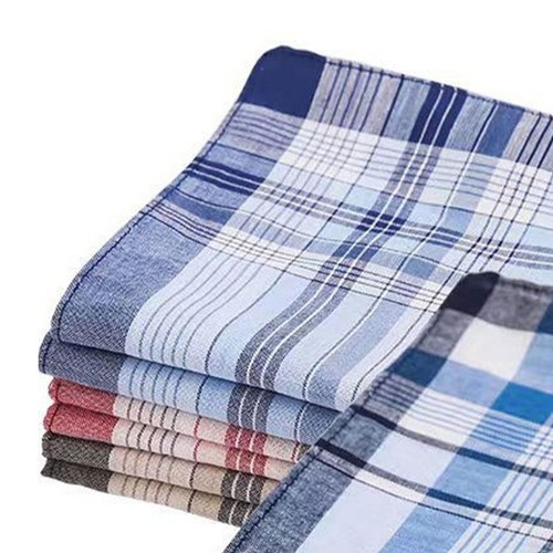 12 pièces Cotton Men's Maskerchiefs Pocket Square Hankies for Business Prom - Photo 2/5