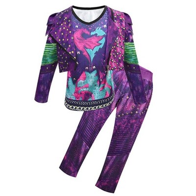 Lustiges Fancy Dressing Up Weste + Jacke + Hose Set Descendants 3 Mal Evie Kl...