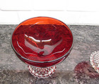 Anchor Hocking, a pair of Ruby Red Bubble Foot Sherbert Wine Goblets — photo 8