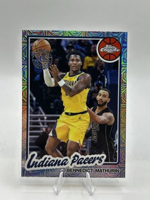 Bennedict Mathurin 2025-26 Topps Chrome Silver Pack Mojo Refractor #TC-BM Pacers
