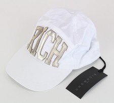 JOHN RICHMOND Men's White Cap Pure Cotton Golden Logo Casual Baseball Style
