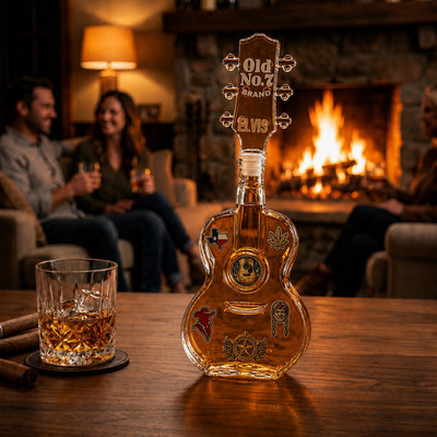 Guitar Whiskey Decanter, Rock Music Liquor Bottle, Electric Guitar