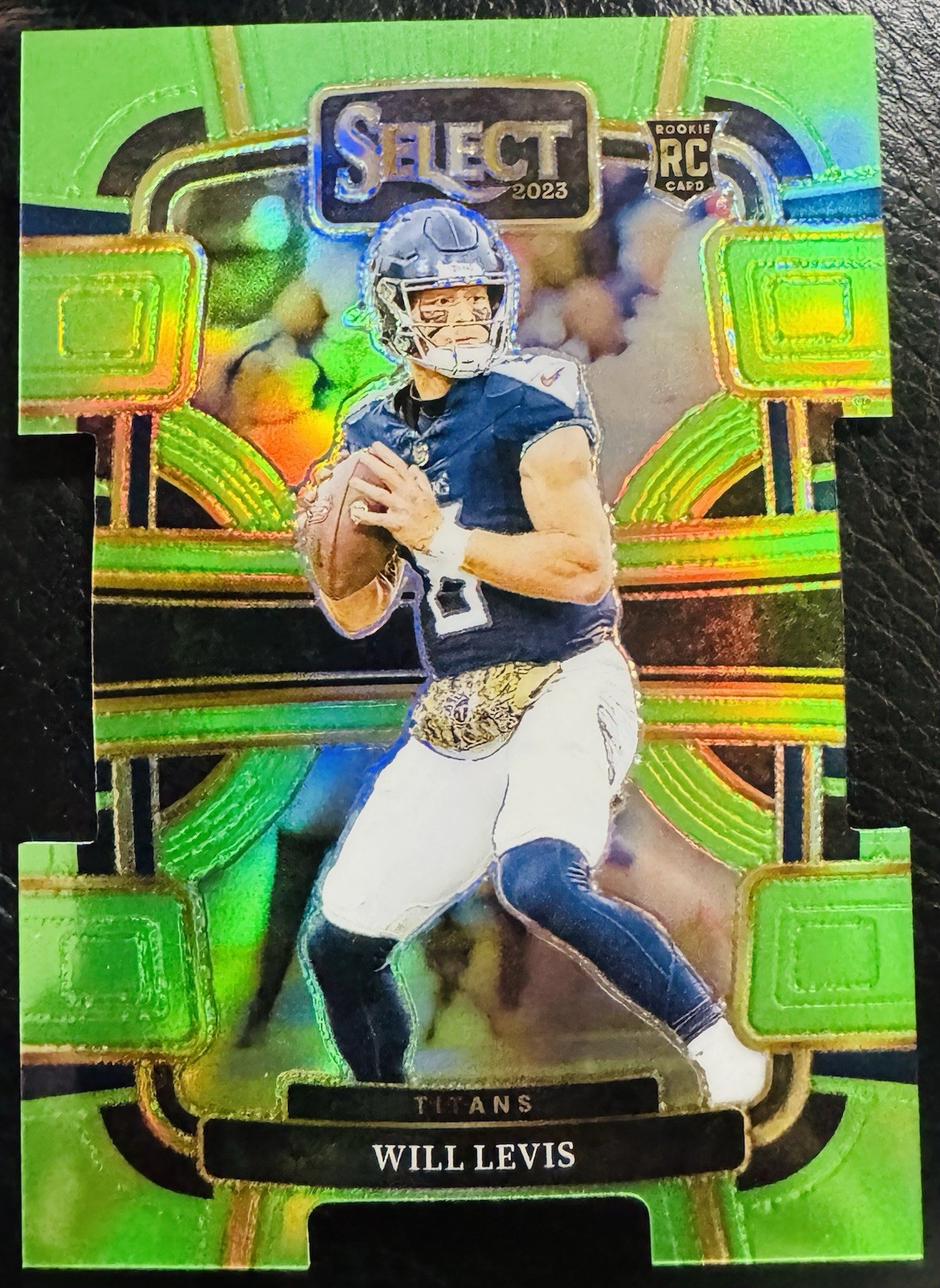 2023 Panini Select Concourse Will Levis #96 Neon Green Prizm Die-Cut /599 Rookie