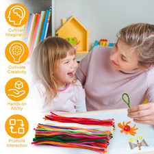 300 PCS Pipe Cleaners, Multi-Color Chenille Stems, Pipe Cleaners Craft, 20 As...