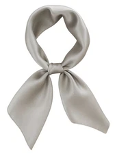 Gray Satin Scarf 19x19, Western Cowboy Cowgirl Bandana, Boho Coastal Ranch Wear