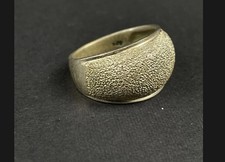 Sterling Silver 925 Textured Dome Band Ring 4.8g Size 6..5 Modern Minimalist
