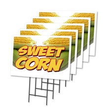 SignMission Sweet Corn 5 Pack 12" x 16" Yard Sign  Stake Advertise Your