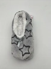 Ladies Slipper Socks Gray Show Size 4-10 1/2 1 Pack