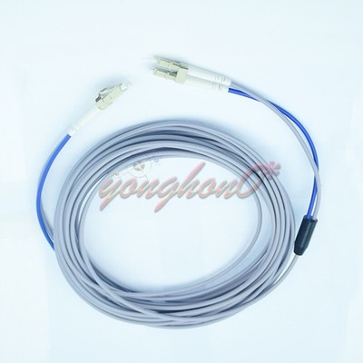 50M Armored Cable Fiber Patch Cord LC to LC UPC Pigtail Multi-Mode Cables Duplex
