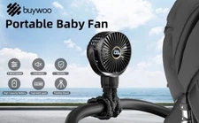 Portable Stroller Mini Fan Small Rechargeable Personal Cooler w/ 360° Rotation