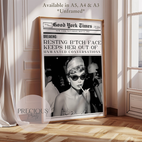 Poster stampa femminista alla moda Humour Sassy Preppy / A5 A4 A3 / senza cornice - Foto 3 di 6