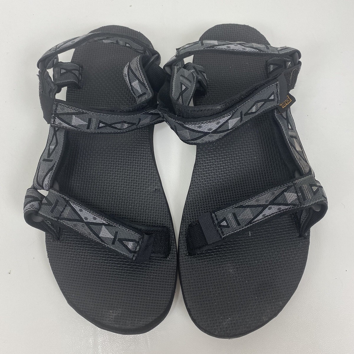 Teva Men\'s Original Universal Black Gray Geometric Print Sandals 1004006 Size 14 Teva Men main image 2